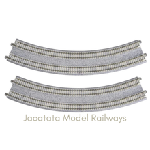 Load image into Gallery viewer, KATO - 20-181 - Concrete Sleeper - Curved - Double Banked Track - 45 Deg.(2) - Track Code R414/381-45PC - N Gauge