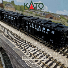 Load image into Gallery viewer, Kato - 38-0202 - Built and Completed - Rake of 3 - AC & F - 70 Ton Covered Hoppers - G-E Lamps - No's. 317 & 318 - HO Gauge