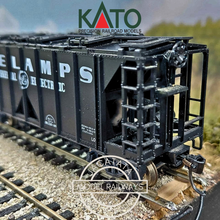 Load image into Gallery viewer, Kato - 38-0202 - Built and Completed - Rake of 3 - AC & F - 70 Ton Covered Hoppers - G-E Lamps - No's. 317 & 318 - HO Gauge