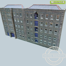 Load image into Gallery viewer, Metcalfe - Constructed - A Pair of Low Relief Grimy Old Mills - Ornate Stone Effect - Card Construction Kit Built - OO/HO Gauge