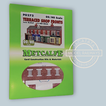 Load image into Gallery viewer, Metcalfe P0272 - Terraced Shop Fronts - Low Relief - Red Bick - Card Construction Kit - OO/HO Gauge