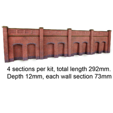 Load image into Gallery viewer, Metcalfe PN145 - Retaining Wall in Red Brick - Card Construction Kit - N Scale