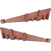 Load image into Gallery viewer, Metcalfe PN148 - Tapered Retaining Walls - Brick Style - Card Construction Kit - N Scale