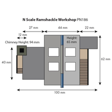 Load image into Gallery viewer, Metcalfe PN186 - Ramshackle Workshop - Card Construction Kit - N Scale