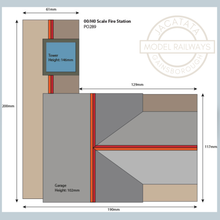 Load image into Gallery viewer, Metcalfe P0289 - Fire Station Building - Card Construction Kit - OO/HO Gauge