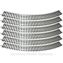 Load image into Gallery viewer, New Pack of 6 - Hornby R605 - 1st Radius Curve Track - 1:76 Scale - OO Gauge