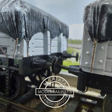 Load image into Gallery viewer, Skytrex - SMR 28 - BR Five Plank Open Wagon with Tarpaulin Covered Load - O Gauge - Choice of 3