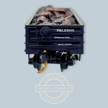 Load image into Gallery viewer, MTL - Micro Trains - 105580.2 - 50 Foot - Steel Side - 15 Panel - Fixed End Gondola - With Load - Pittsburgh and Lake Erie Livery - 9001 - With 4 x Extra Axles and Wheels - N Gauge
