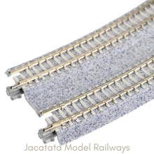 Load image into Gallery viewer, KATO - 20-181 - Concrete Sleeper - Curved - Double Banked Track - 45 Deg.(2) - Track Code R414/381-45PC - N Gauge
