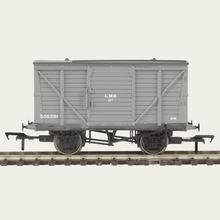 Load image into Gallery viewer, Bachmann Branchline - 37-803B - 12T Planked Ventilated Van - LMS Grey Livery - 505391 - OO Gauge

