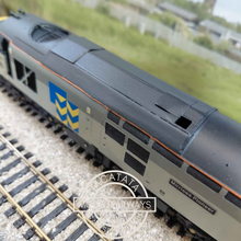 Load image into Gallery viewer, ViTrains Models - Class 37 - Diesel Locomotive - Mirrlees Pioneer - No. 37901 - Two Tone Grey - Weathered - OO Gauge - Analogue
