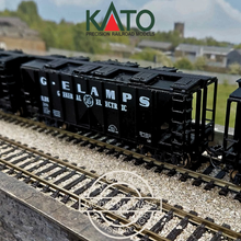 Load image into Gallery viewer, Kato - 38-0202 - Built and Completed - Rake of 3 - AC &amp; F - 70 Ton Covered Hoppers - G-E Lamps - No's. 317 &amp; 318 - HO Gauge
