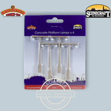 Load image into Gallery viewer, Bachmann - Branch-Line - Scenecraft - 44-542 - 4 x Concrete Platform Lamps - OO Gauge
