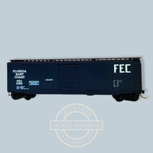 Load image into Gallery viewer, MTL - Micro Trains - 33080 - 50 Foot Standard Box Car - with Plug Door and Sliding Door - Florida East Coast Livery - 5002 - N Gauge
