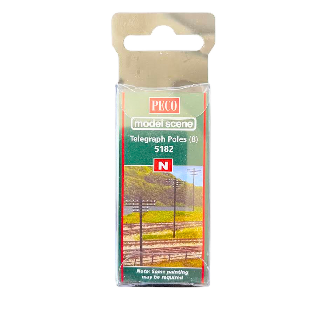PECO - Model Scene - 5182 Telegraph Poles - N Gauge (8 Poles)