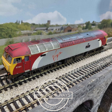 Load image into Gallery viewer, Bachmann - Class 57 - Diesel Locomotive - Virgin Trains Livery - Scott Tracy - 57301 - Weathered - OO Gauge - DCC Ready
