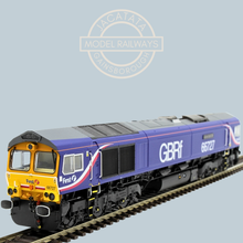 Load image into Gallery viewer, Hattons Originals - H4-66-024 - Class 66 - Locomotive -  First Group Livery - Blue With GBRf Branding - Andrew Scott CBE - No. 66727 - OO Gauge - DCC Ready
