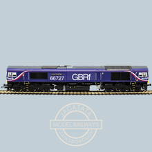 Load image into Gallery viewer, Hattons Originals - H4-66-024 - Class 66 - Locomotive -  First Group Livery - Blue With GBRf Branding - Andrew Scott CBE - No. 66727 - OO Gauge - DCC Ready
