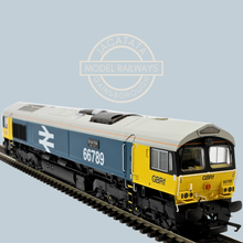 Load image into Gallery viewer, Hattons Originals - H4-66-031 - Class 66 - Locomotive - BR Large Logo - Blue With GBRf Branding - British Rail 1948-1997 - No. 66789 - OO Gauge - DCC Ready

