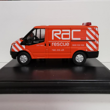 Load image into Gallery viewer, Oxford Diecast - New Ford Transit Van (L.Roof) - 76FT003 - RAC - 1:76
