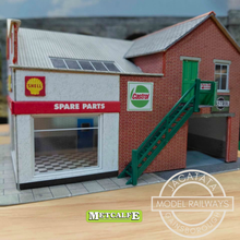 Load image into Gallery viewer, Metcalfe - Constructed - Service Station/Garage - Card Construction Kit Built - OO/HO Gauge
