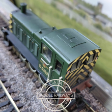 Load image into Gallery viewer, Bachmann - Branchline - 31-364 - Class 03 - Shunter - BR Green Livery With Wasp Stripes - No. D2383 - OO Gauge - Weathered - DCC Fitted
