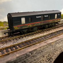 Load image into Gallery viewer, Hornby R6919 BR 4-WHEEL CCT Van - Express Parcels - (With Graffiti) - OO Gauge
