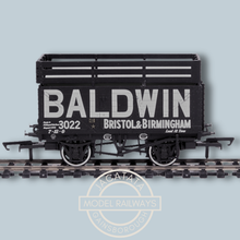 Load image into Gallery viewer, Oxford Rail - OR76CK7006 - 7 Plank Mineral Wagon - Coke - Baldwin - 3022 - 3 Coke Rails - Black - OO Gauge
