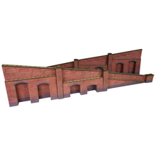 Load image into Gallery viewer, Metcalfe P0248 - Tapered Retaining Walls - Brick Style - Card Construction Kit - OO/HO Scale
