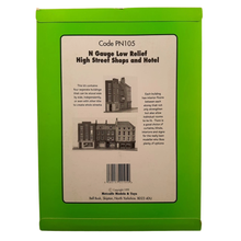 Load image into Gallery viewer, Metcalfe PN105 - High Street Shops and Hotel - Low Relief - Card Construction Kit - N Scale
