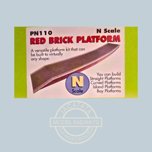 Load image into Gallery viewer, Metcalfe PN110 - Platform - Red Brick Style - Card Construction Kit - N Scale
