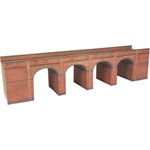 Load image into Gallery viewer, Metcalfe PN140 - Red Brick Viaduct - Brick Style - Card Construction Kit - N Scale
