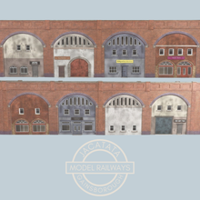 Load image into Gallery viewer, Metcalfe P0380 - Railway Arches - 8 Half Relief Facades - Card Construction Kit - OO/HO Scale
