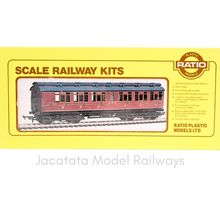 Load image into Gallery viewer, Ratio - 5720 - LMS Ex MR - Express Clerestory - All 3rd &amp; Luggage Coach - Plastic Model Kit - 4mm Scale - 00/HO Gauge Wheels
