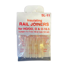 Load image into Gallery viewer, PECO SL-11 Rail Joiners - Nylon Insulating - (Code 100 &amp; Code 124 Rail) - HO/OO, O &amp; 0-16.5
