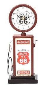 Gasoline Petrol Gas Pump Route 66 Clock - Two colour choices