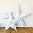 Decorative Hanging Rustic White Metal Star - 52cm